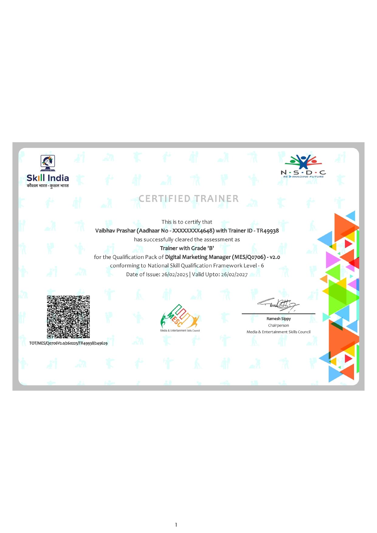 MESC Digital Marketing Manager Certificate