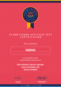 PlanetSpark Certificate